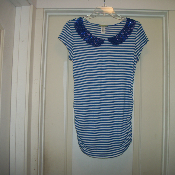 MY LITTLE BUMP STRIPES SEQUINS DRESS LG - Picture 1 of 4